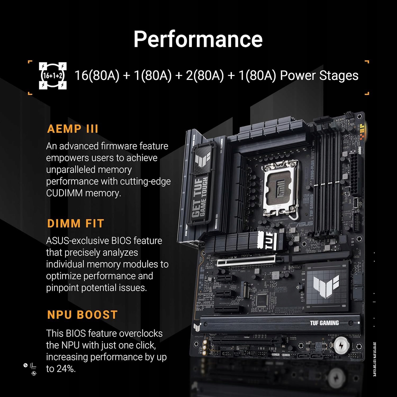 ASUS TUF Gaming Z790-Plus WiFi Płyta Główna Intel LGA1700 DDR5 ATX M.2 — miniatura 3