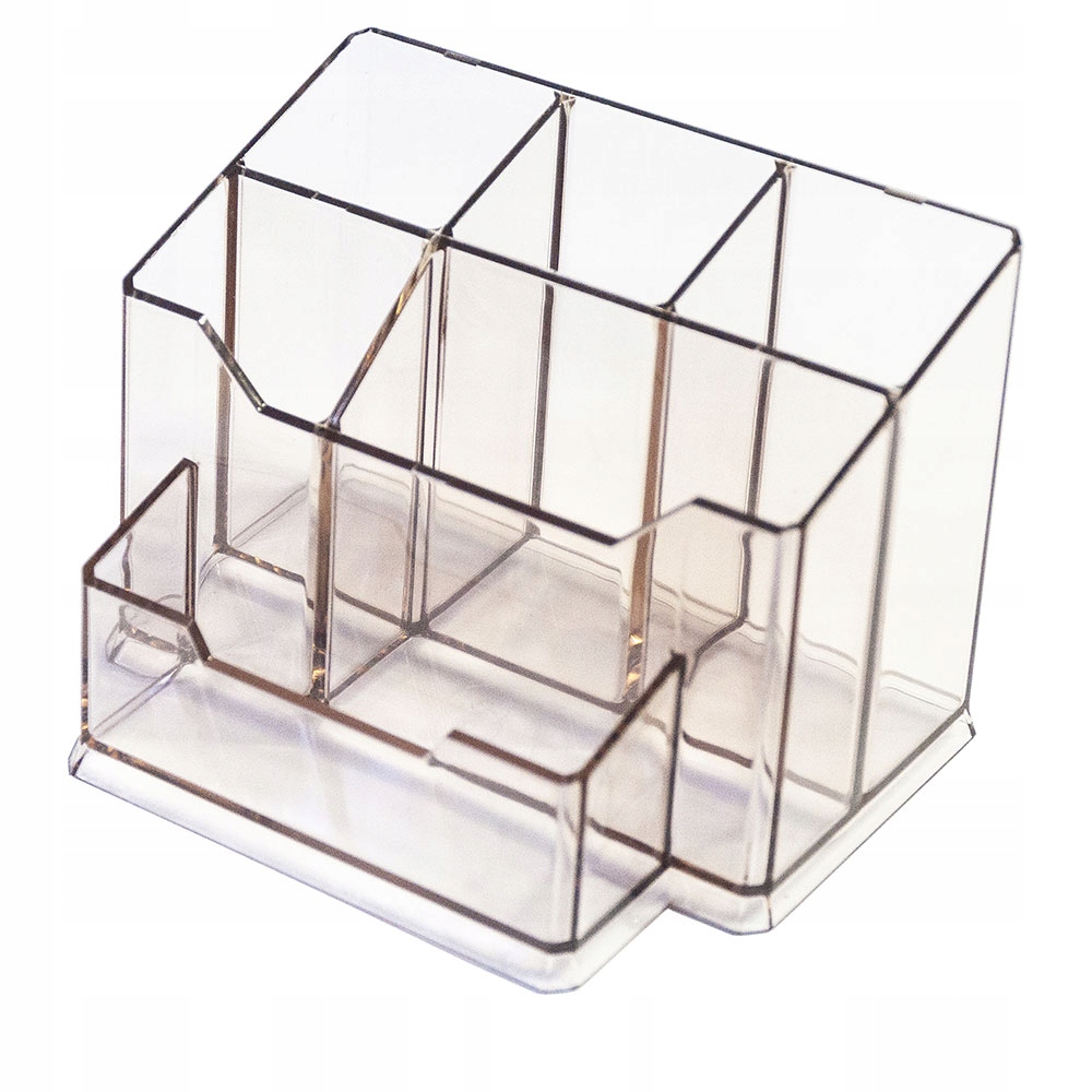 PRZYBORNIK BIURKO DŁUGOPIS PRZEZROCZYSTY ORGANIZER