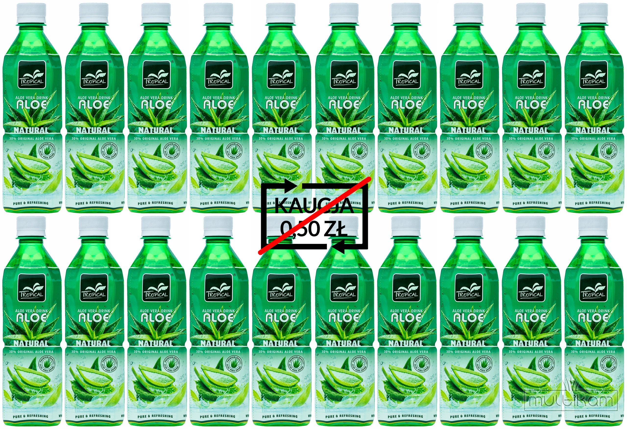 Levně Aloe Nápoj Tropical Natural 20 x 500 ml Bez Kauce