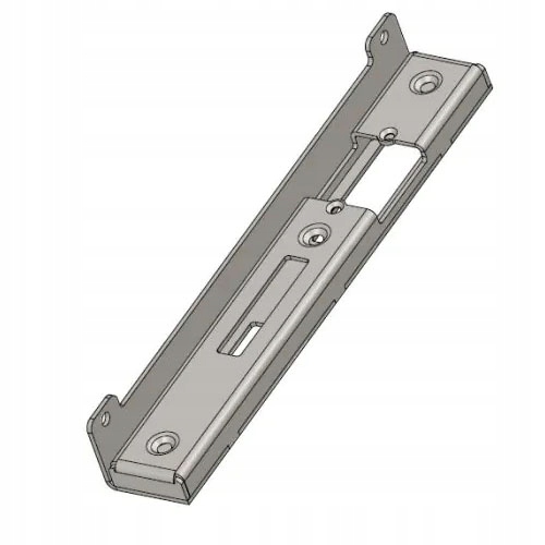 KASETA Z ELEKTROZACZEPEM DO FURTKI BRAMKI WĄSKI BLOKADA REGULACJA ANTRACYT Materiał wykonania stal