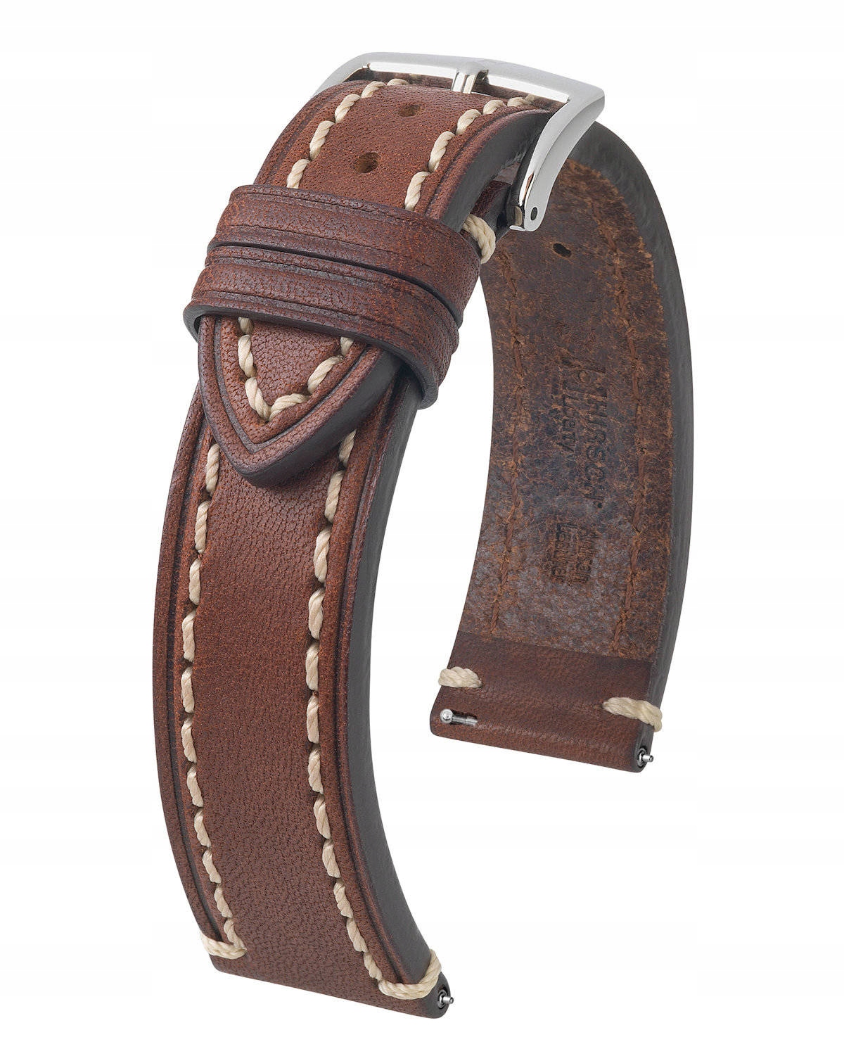Hnědý Kožený Pásek Hirsch Liberty L 22 mm