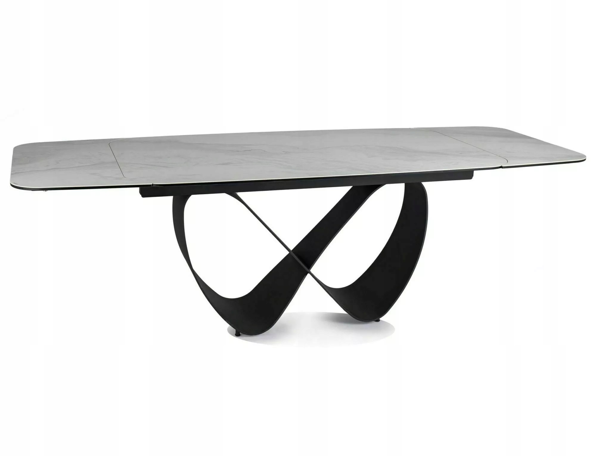 Rozkladací stôl Infinity Ceramic biely/čierny 160(240)x95 cm Sig