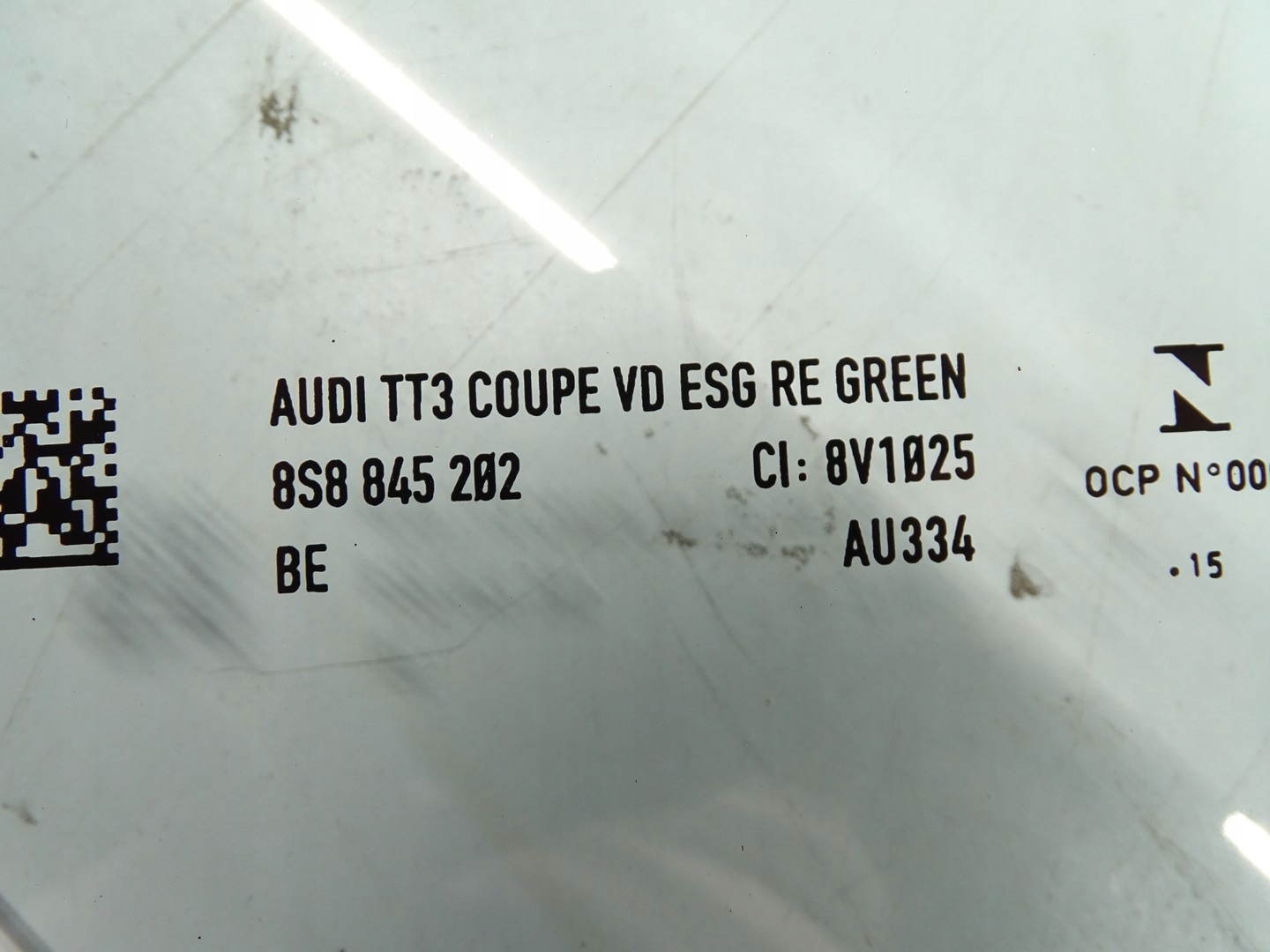 window side door right front right front AUDI TT 8S 2015 8S8845202