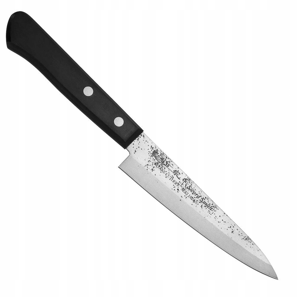 Satake Nashiji Black Pakka Japonský kuchynský nôž Univerzálny 56 Hrc 12 cm