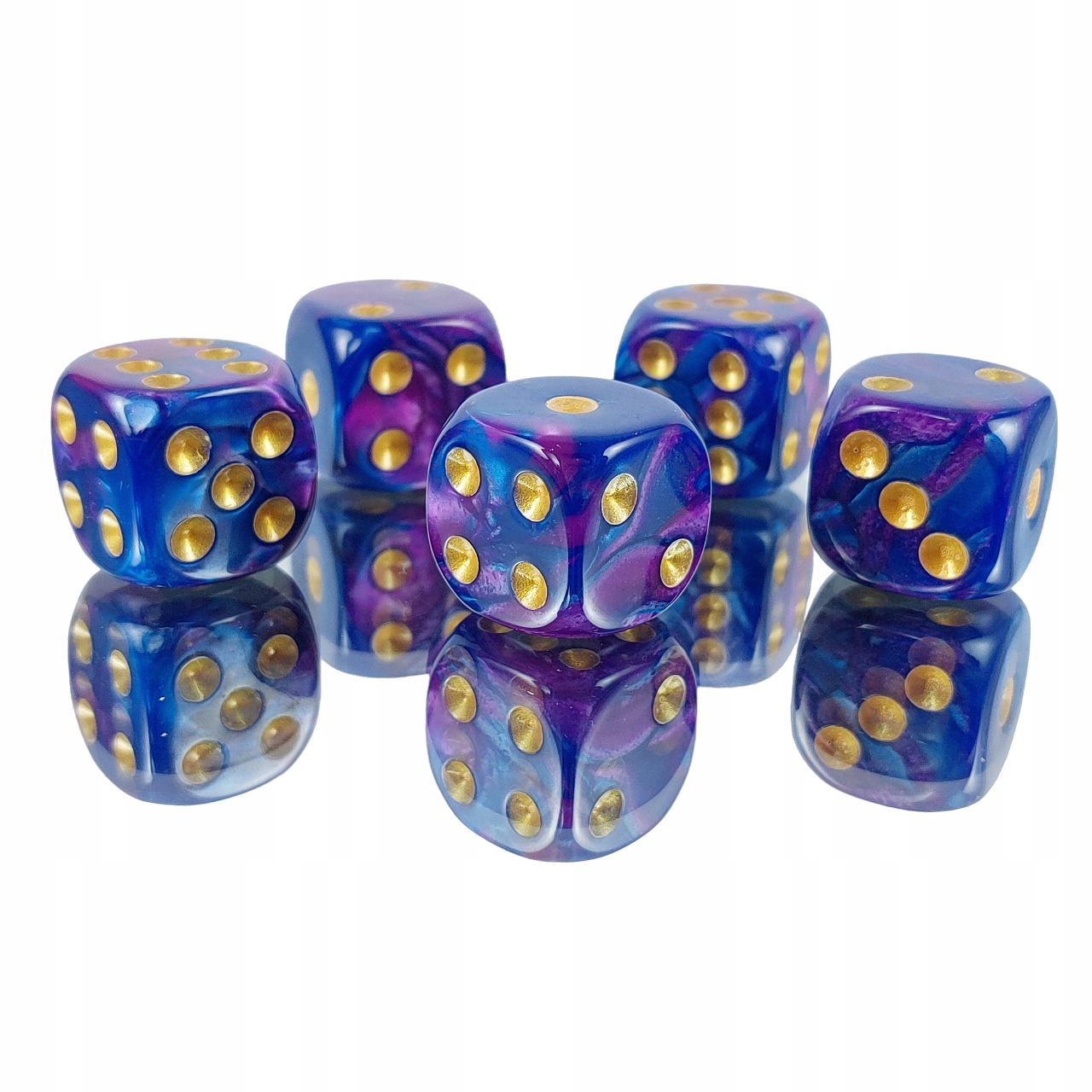 ZESTAW 5 KOSTEK K6 RPG GWIEZDNY MEDALION KOŚĆ SZEŚCIOŚCIENNA 1,6 CM Producent RGFK