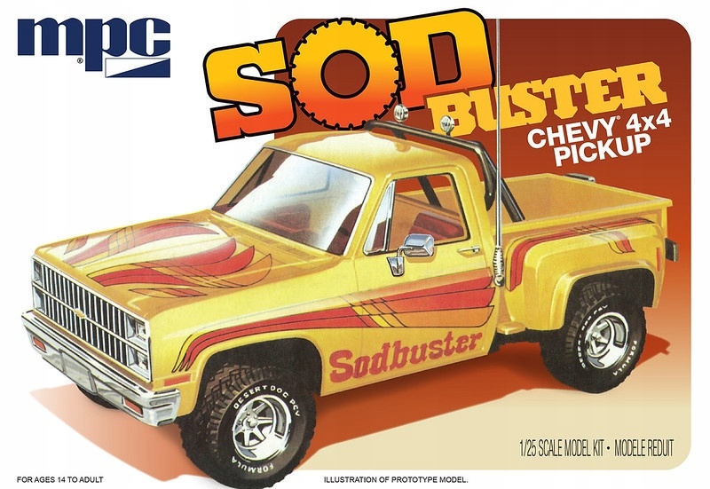 Model Plastikowy - Samochód 1:25 1981 Chevy Stepside Pickup Sod Buster Car