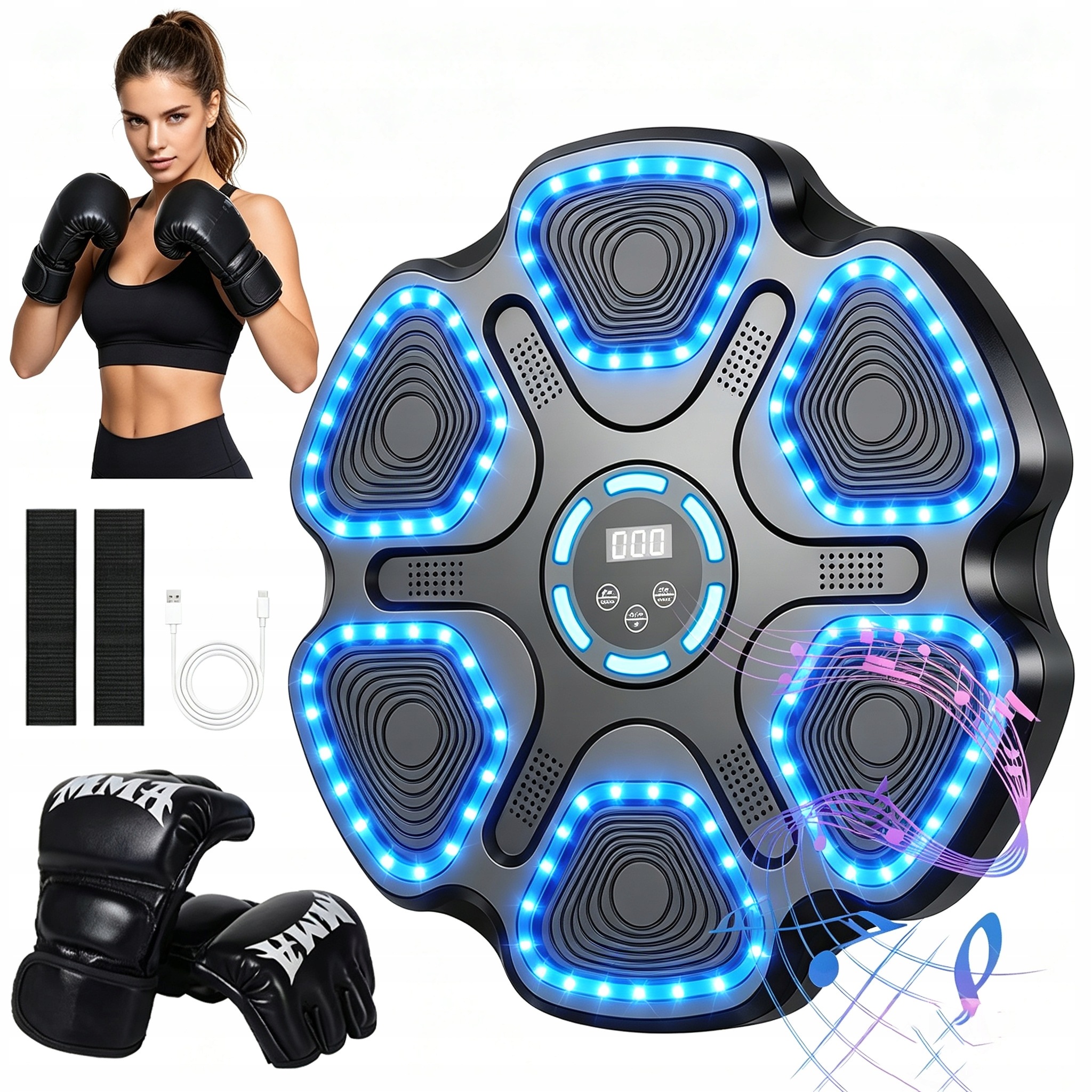 Led Boxovací Stroj Bluetooth Trénink Domácí Dárek