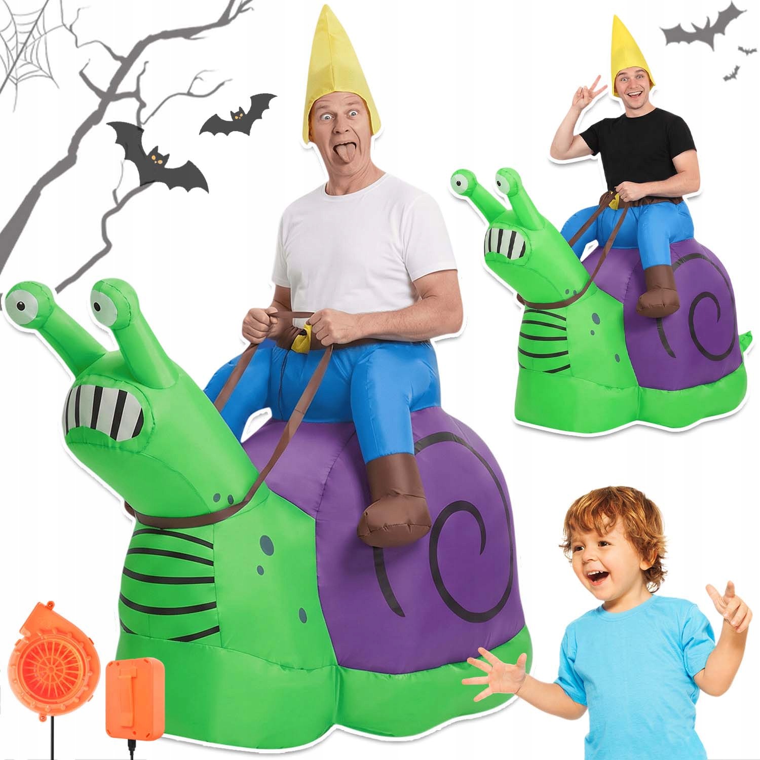 Nafukovací Hlemýžď Převlek Kostým Na Halloween Dospělý 150-190 CM