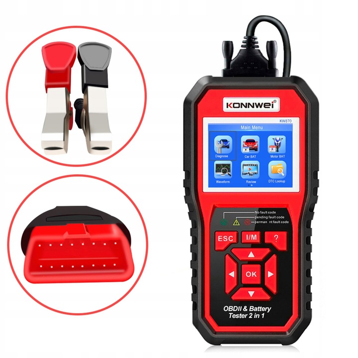 KONNWEI KW870 OBDII BATTERY TESTER EAN (GTIN) 7355776377713