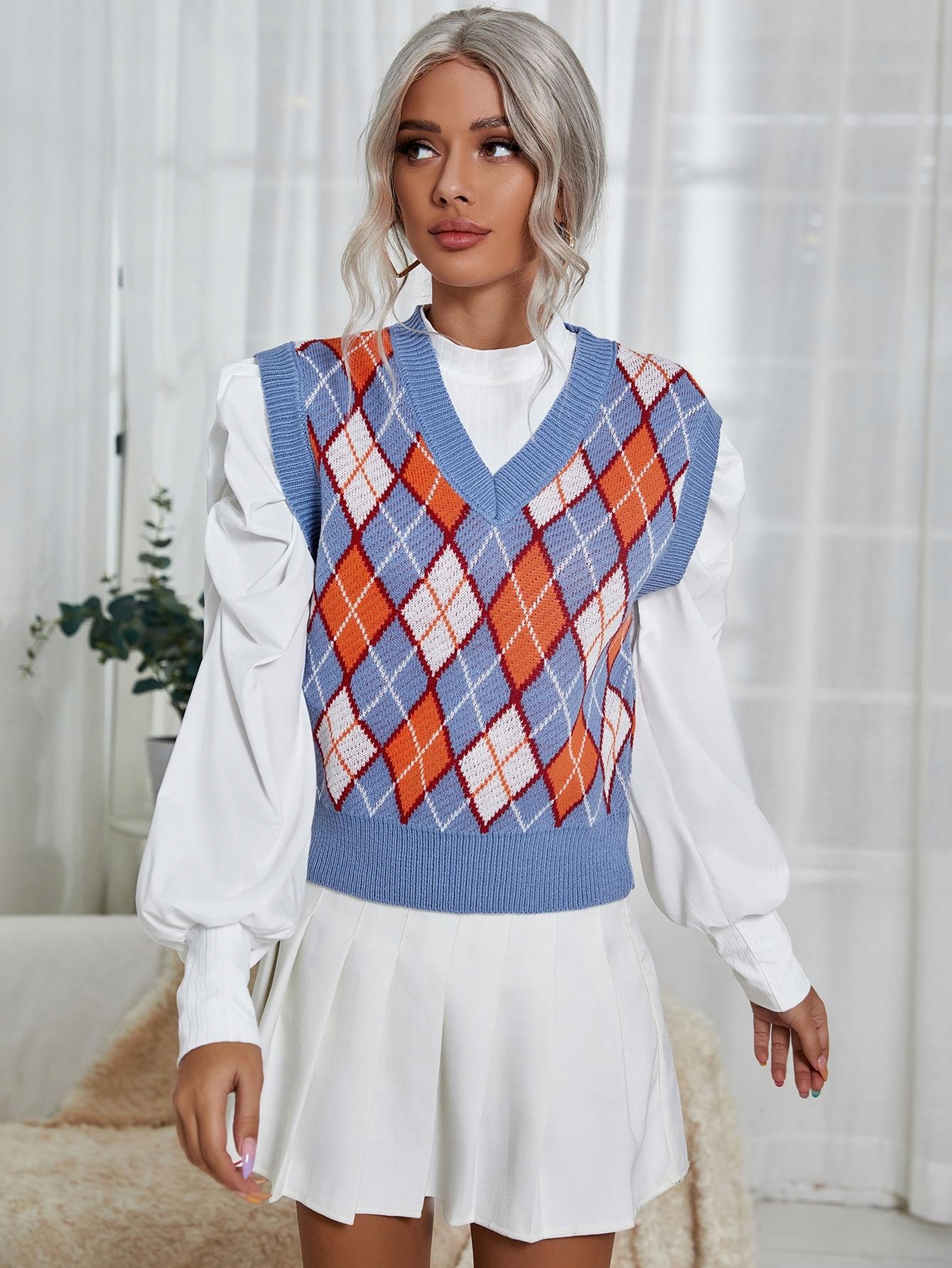 5D506 DZIANINOWA KAMIZELKA SHEIN S