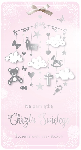 

Kartka na Chrzest dla dziewczynki PM80