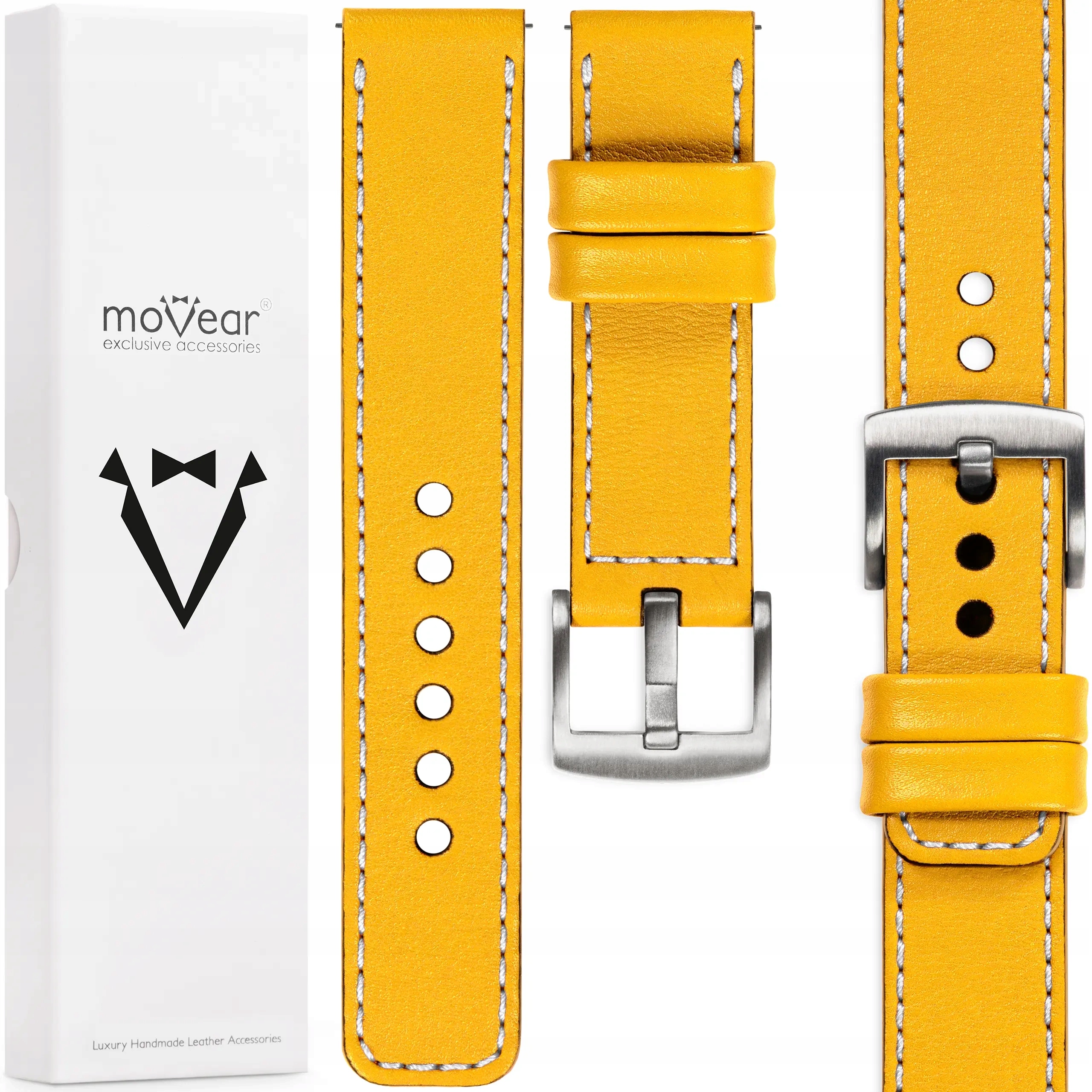 Pásek 23 mm pro hodinky prémiový kožený, stylový, ručně vyrobený Movear