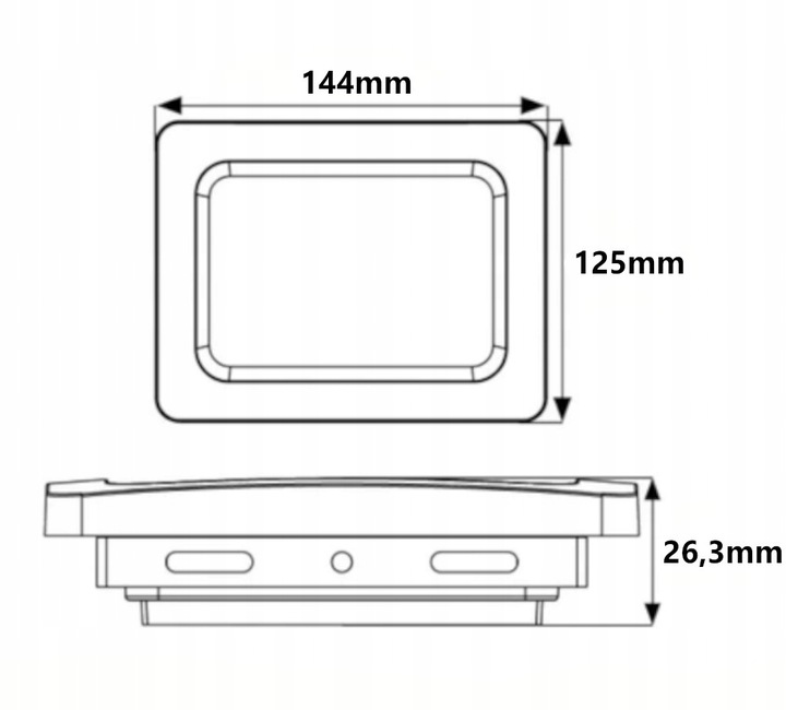 Halogen Naświetlacz LED 30W 2550lm IP65 Kolor czarny