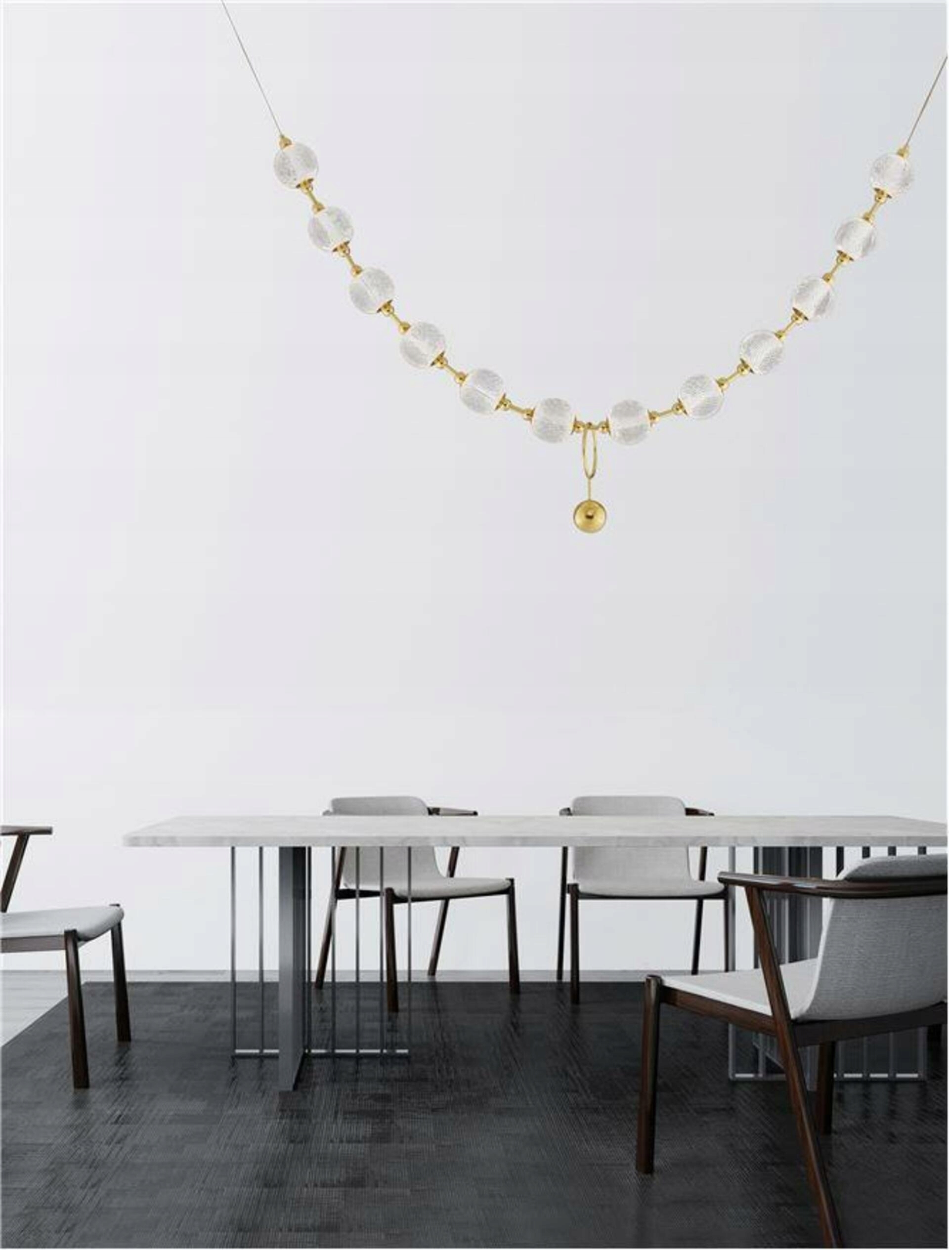 Nova Luce závesné svietidlo Brillante zlatý hliník a akryl Led 50.4W 230V 32