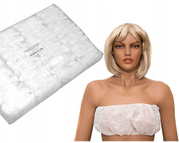 Jednorázová Podprsenka Z Netkané Textilie 100 Ks Bílá