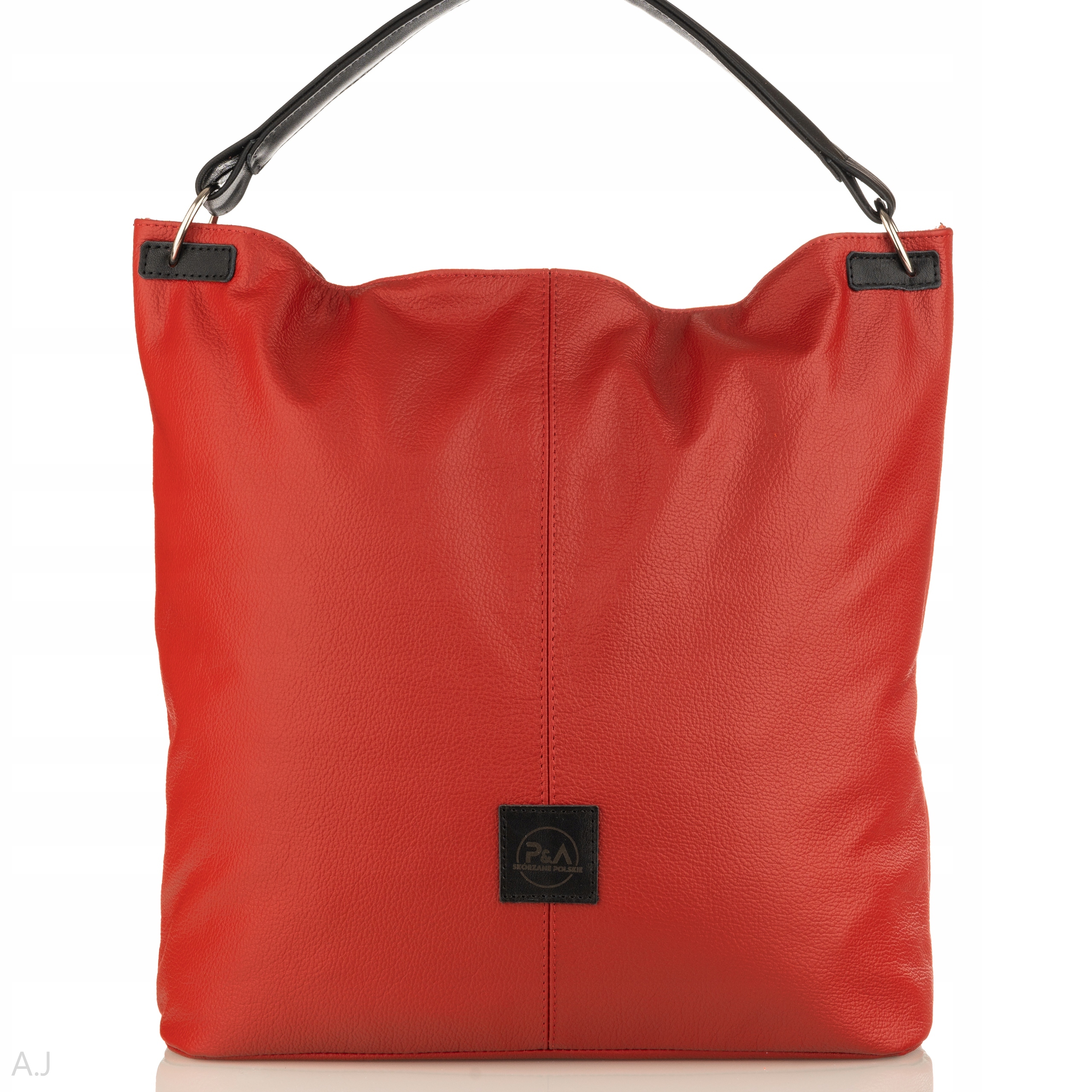 Dámská kabelka z přírodní kůže kožená taška prostorná velká A4 polská