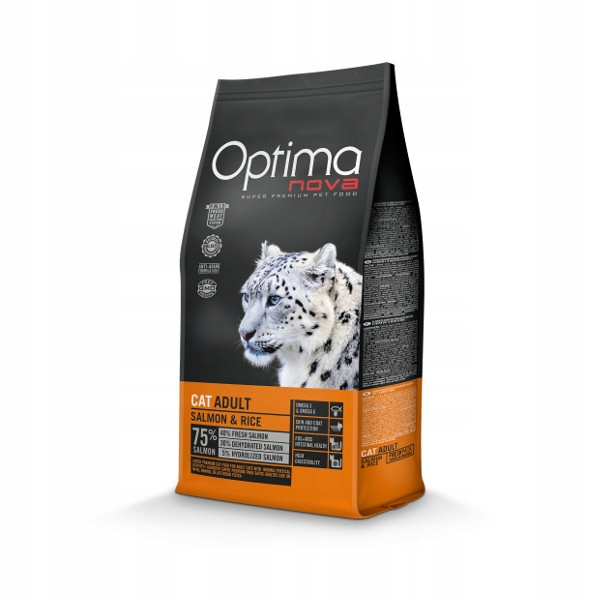 Optimanova Cat Adult łosoś z ryżem 8 kg