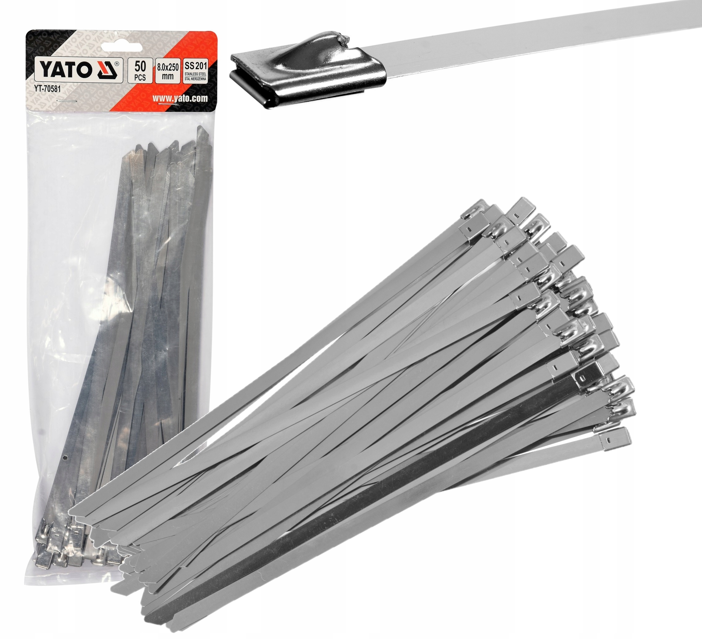 

Trytytki Opaski Metalowe 8x250 Nierdzewka YT-70581
