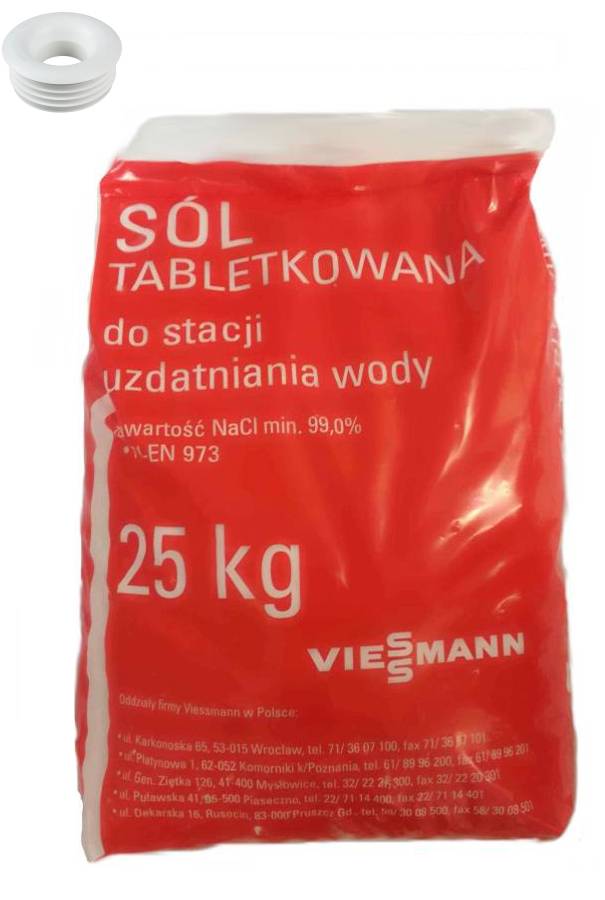 Sól tabletkowana zmiękczaczy wody Viessmann +guma 50/25