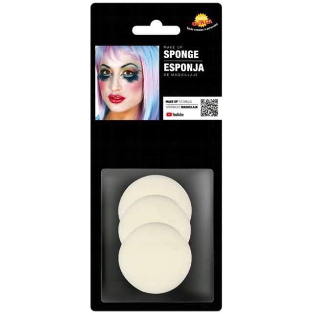 ZESTAW do makijażu GĄBKI białe MAKE UP blender 3w1