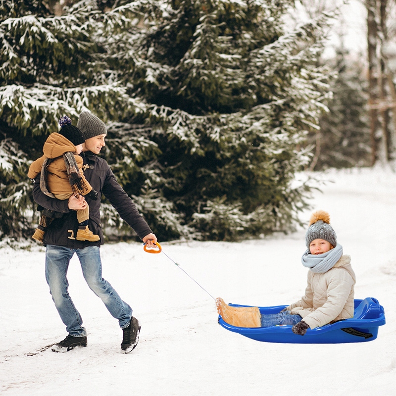 SANKI DZIECIĘCE Z HAMULCEM ŚLIZG PLASTIKOWY SKIPPER NIEBIESKE Marka Pozostałe
