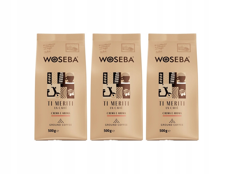 Kawa mielona Woseba Ti Meriti Un Caffe Crema E Aroma 3 x 0.5 kg