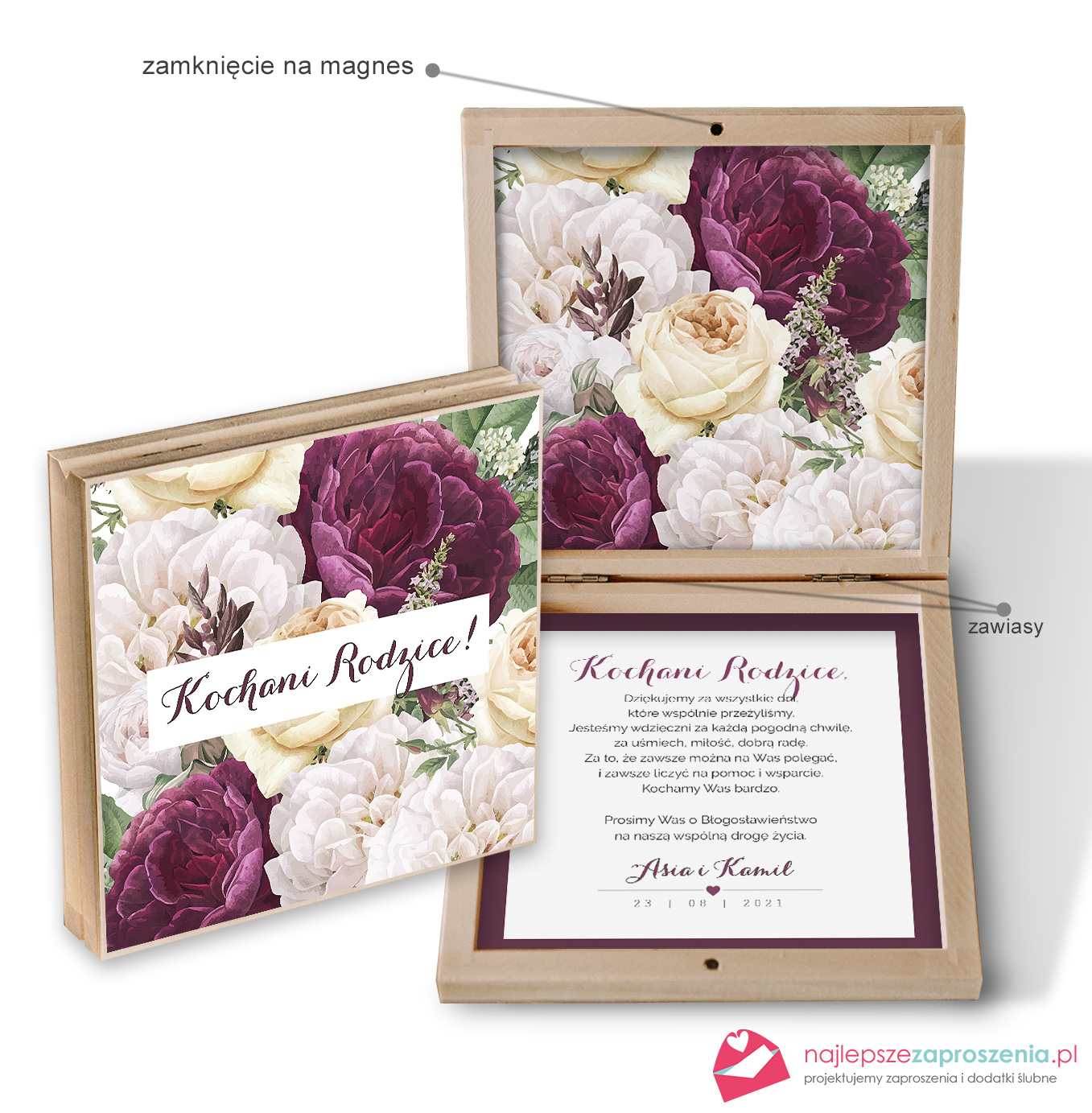 ZAPROSZENIA dla Rodziców PROŚBA kwiaty