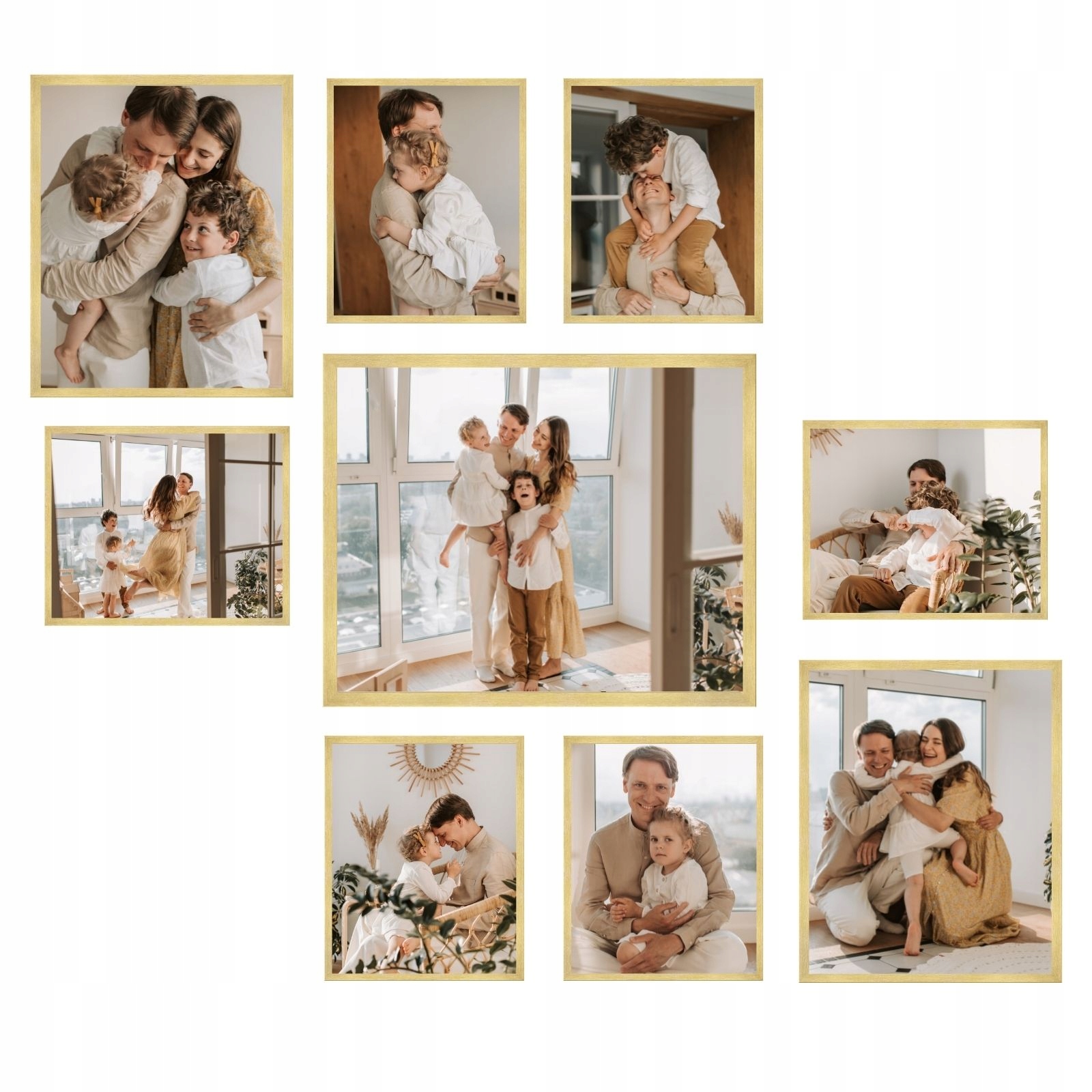 

Multirama Zestaw Ramek na zdjęcia 9 Ramek Złoty