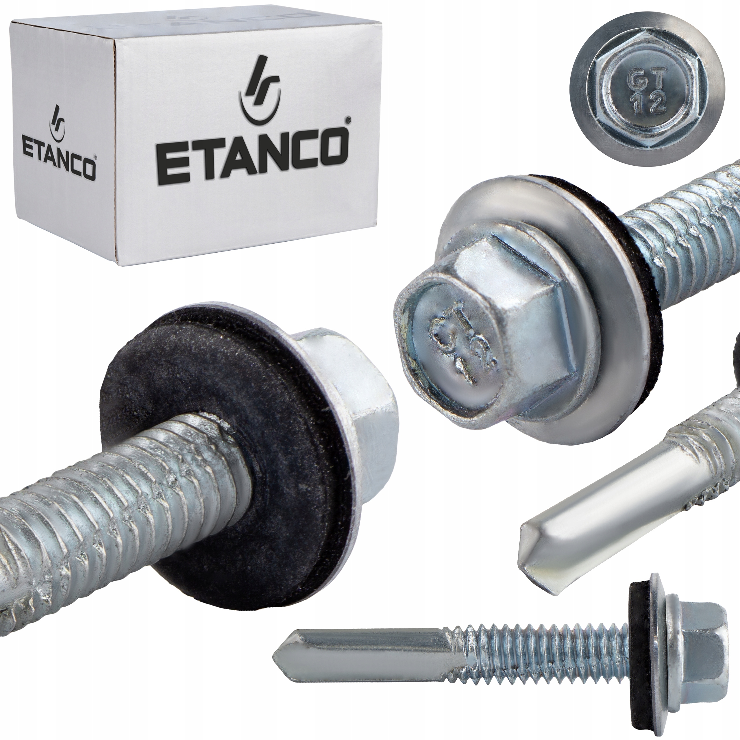 Wkręty samowiercące do metalu 12mm 5,5x35 mm Ocynk 250 szt Etanco GT12 Z14