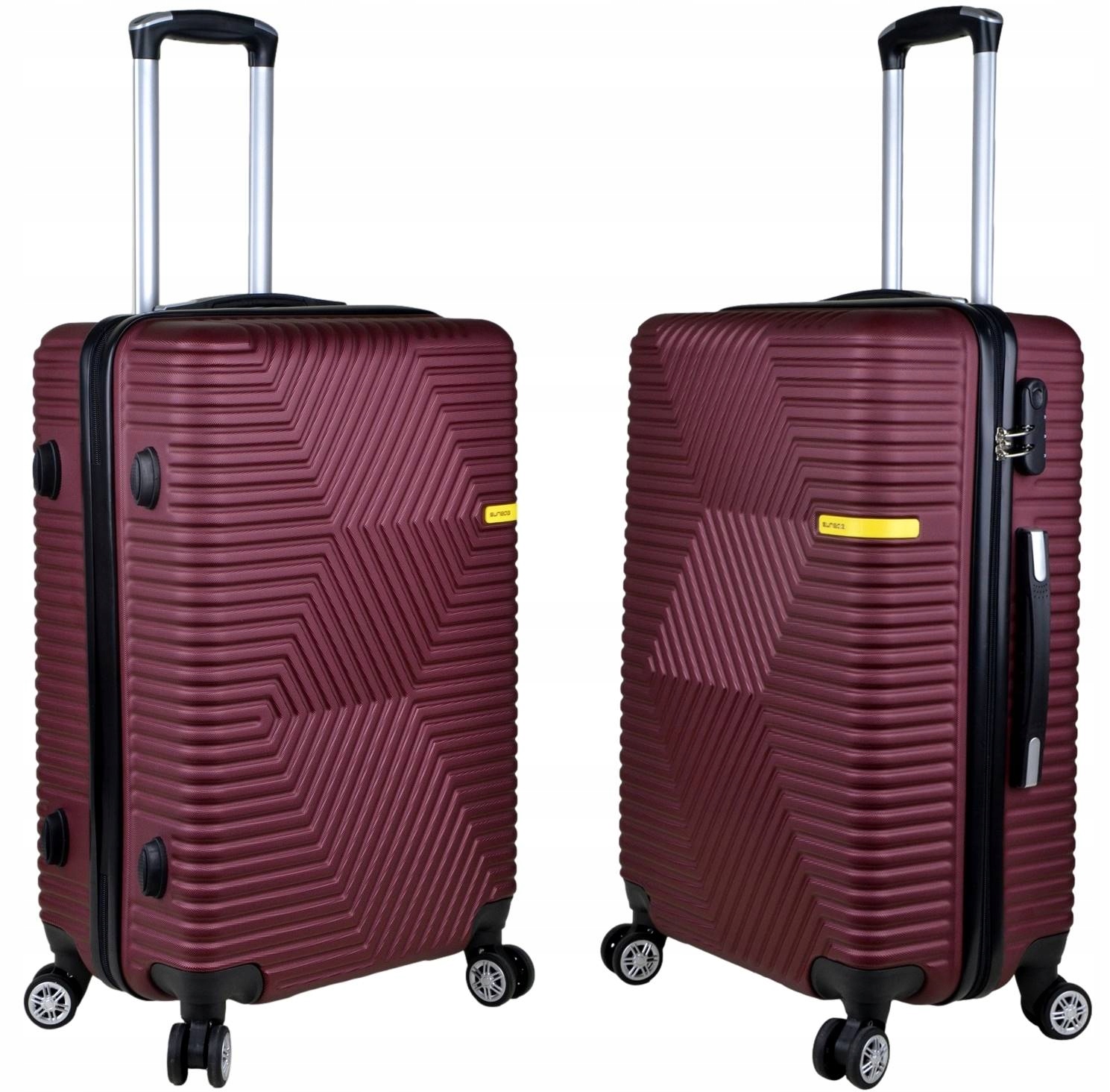 Średnia walizka poliwęglan firmy SunBag model Libra poj 65 l- kolor bordowy