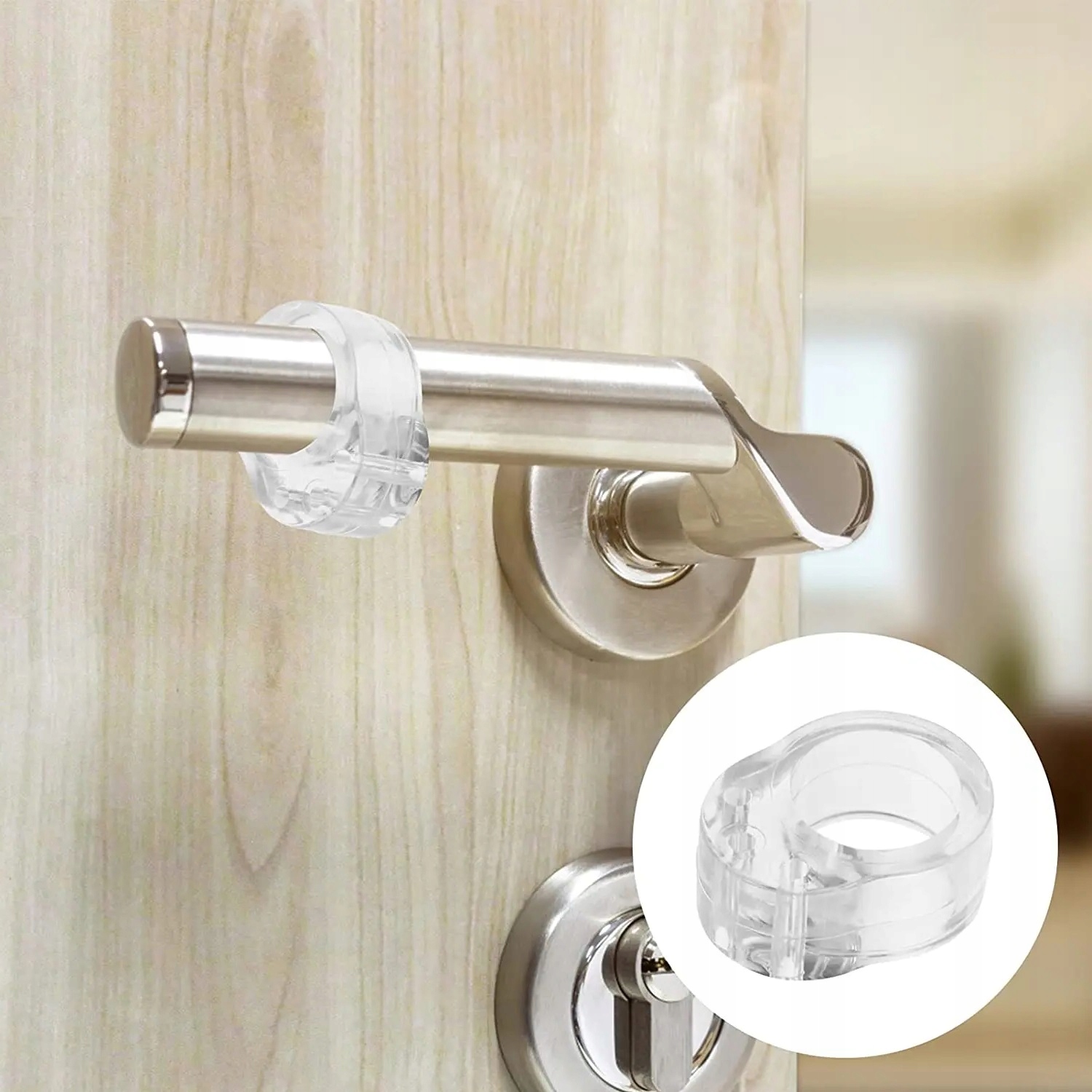 SILIKONOWY ODBOJNIK OGRANICZNIK NA DRZWI KLAMKĘ OSŁONA 4 szt Wysokość produktu 1.3 cm