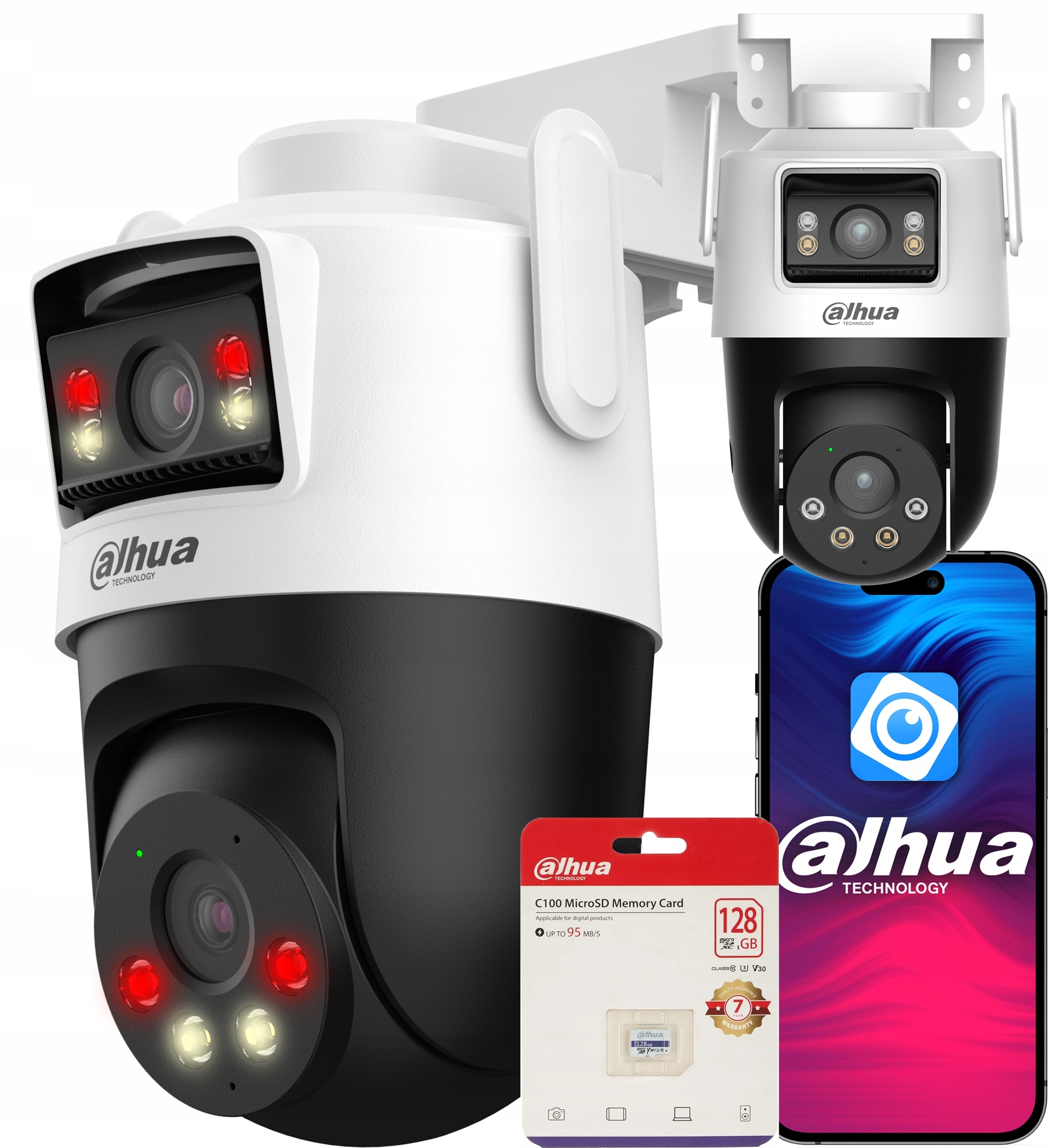 WiFi otočná kamera 10MPx (5Mp+5MP) Dahua P5D-5F-PV Audio karta 128Gb