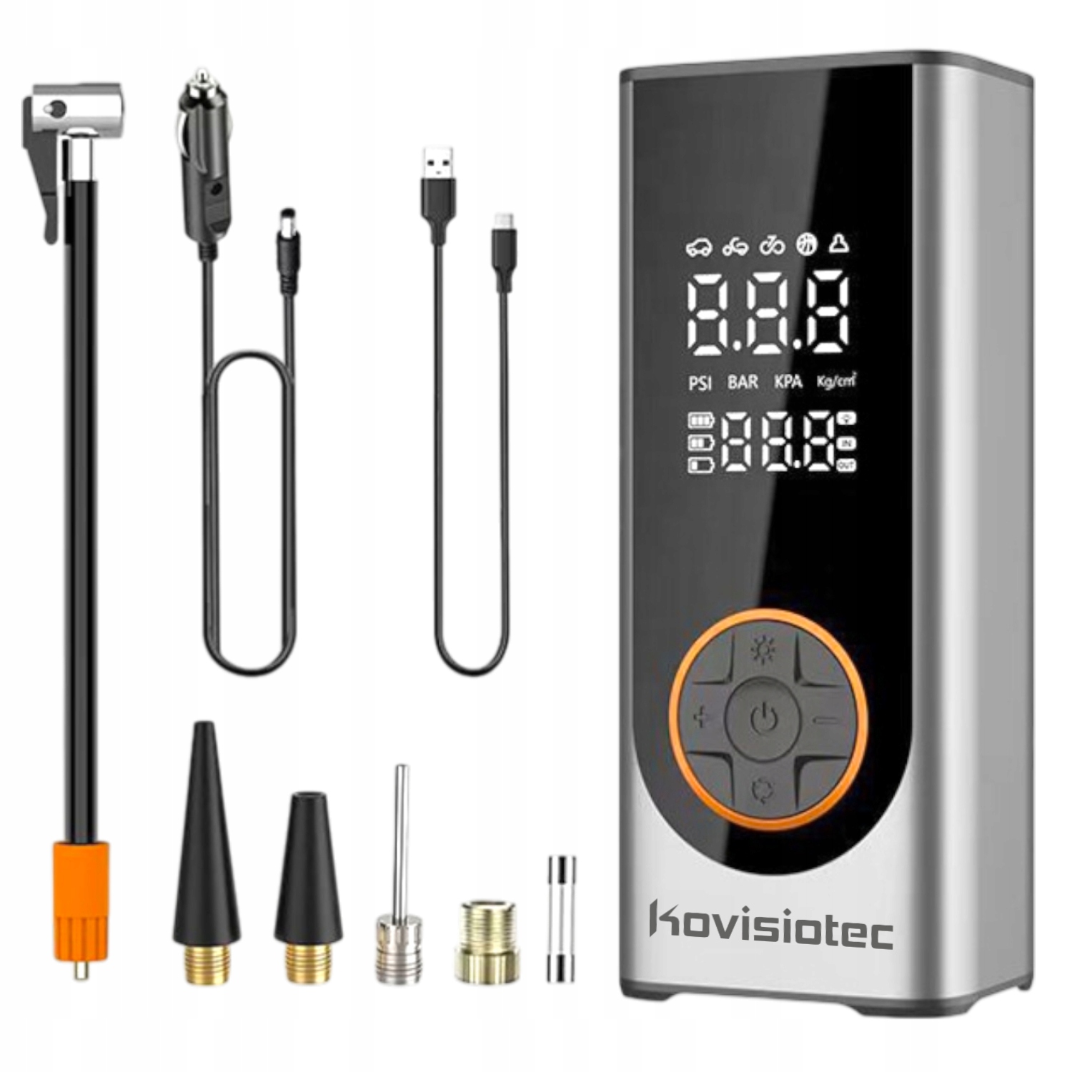 Kompresor Samochodowy Akumulatorowy Pompka Elektryczna Rowerowa Sprężarka