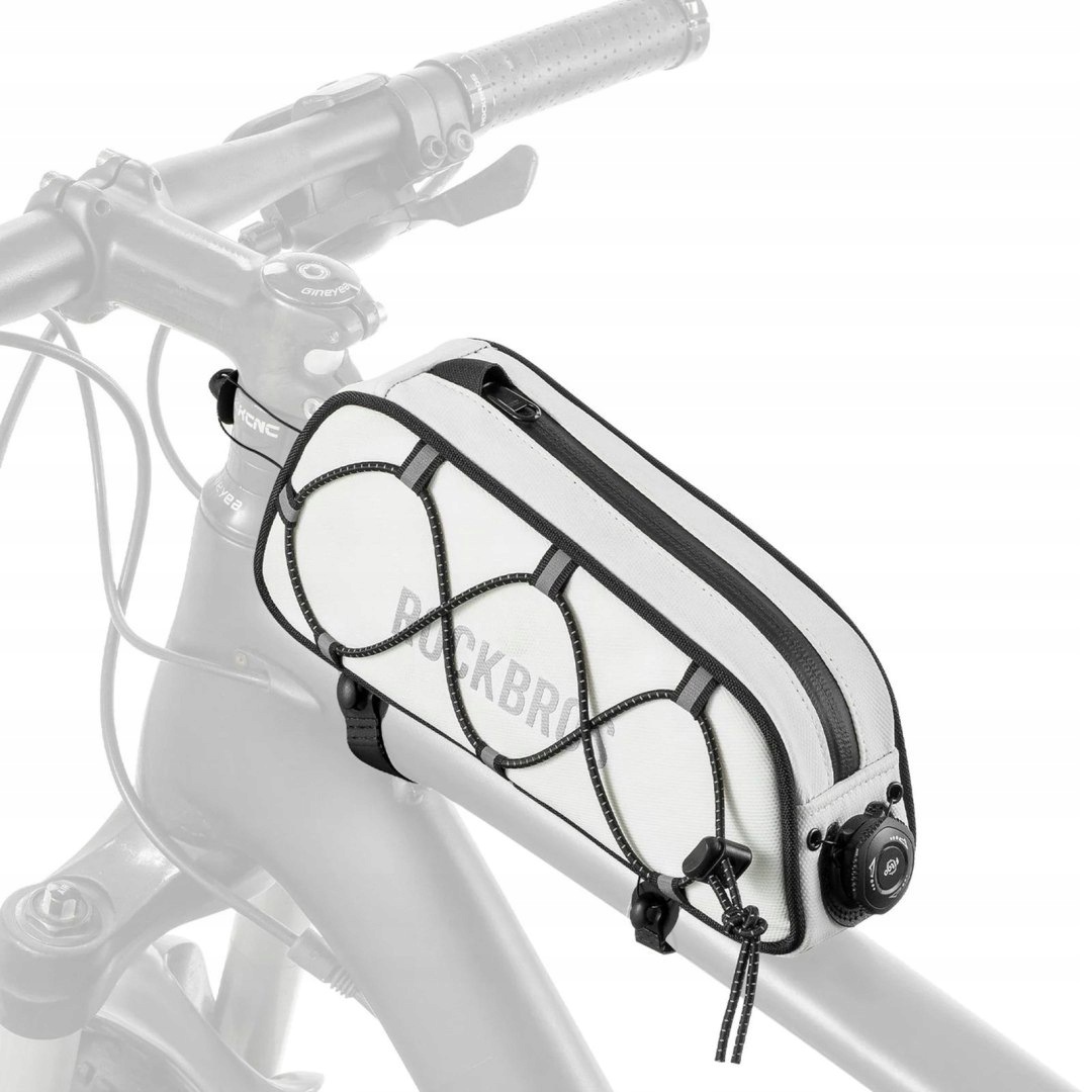 Cyklistická taška na rám voděodolná 0.7 l bílá Rockbros