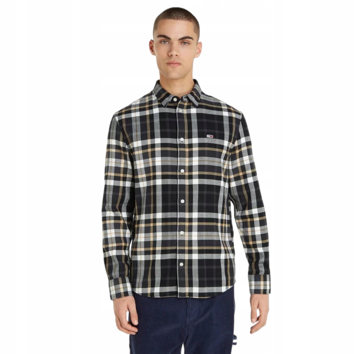 Tommy Hilfiger Pánská Košile Tjm Clsc Essential Check Shirt Černá vel. L