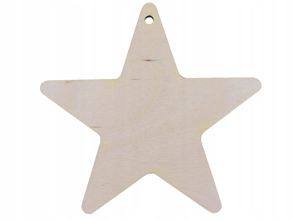 

Zawieszka Choinkowa Drewniana Gwiazda 10cm