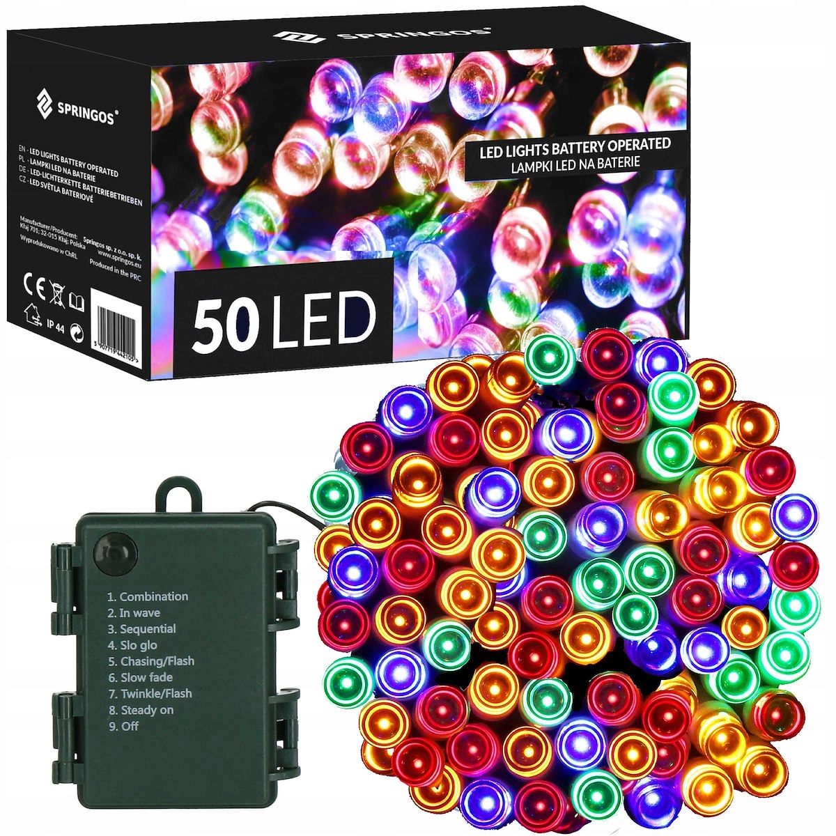 

Lampki Choinkowe Timer Świąteczne Multi 50LED