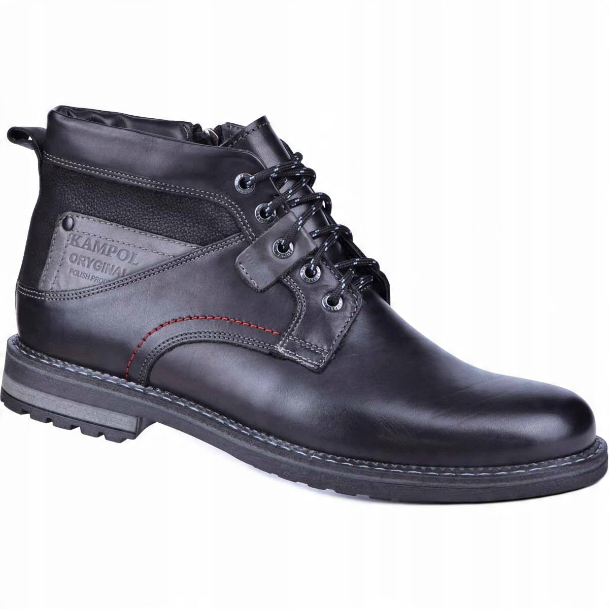 

Buty ocieplane sztyblety zimowe męskie skórzane 44