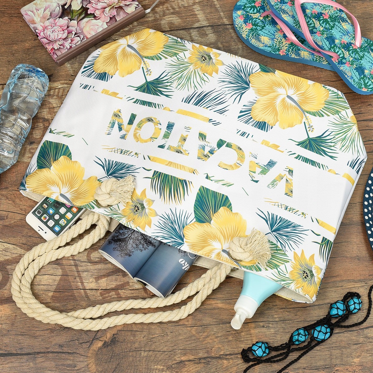 Duża torba plażowa torebka summer na lato pojemna Cechy dodatkowe brak