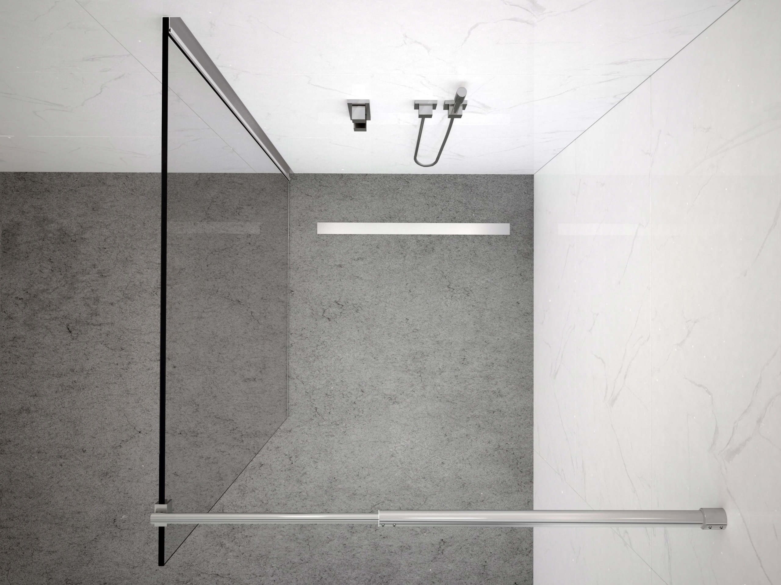 ŚCIANKA SZYBA PRYSZNICOWA WALK-IN 100 CM CHROM DRZWI KABINA SZKŁO 8MM ESG Marka SEVANTE