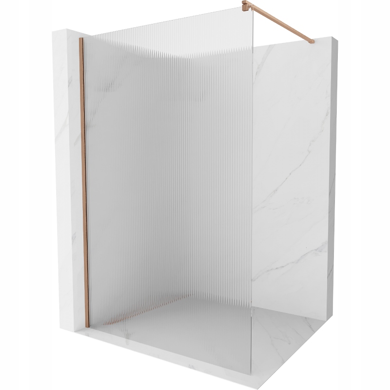 Sprchová zástěna Mexen Kioto 90x200 cm, mosazná