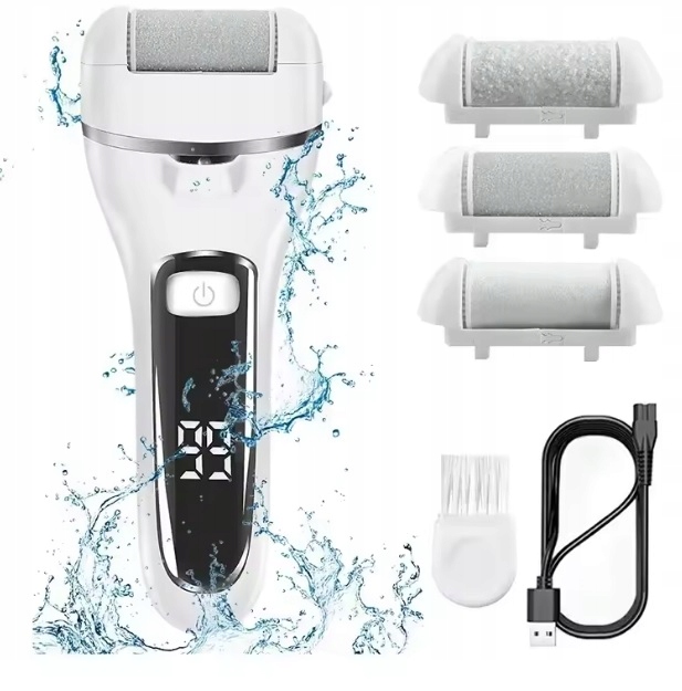 Elektrický pilník na nohy otočný o 360° LCD akumulátorový peelingový frézovací stroj