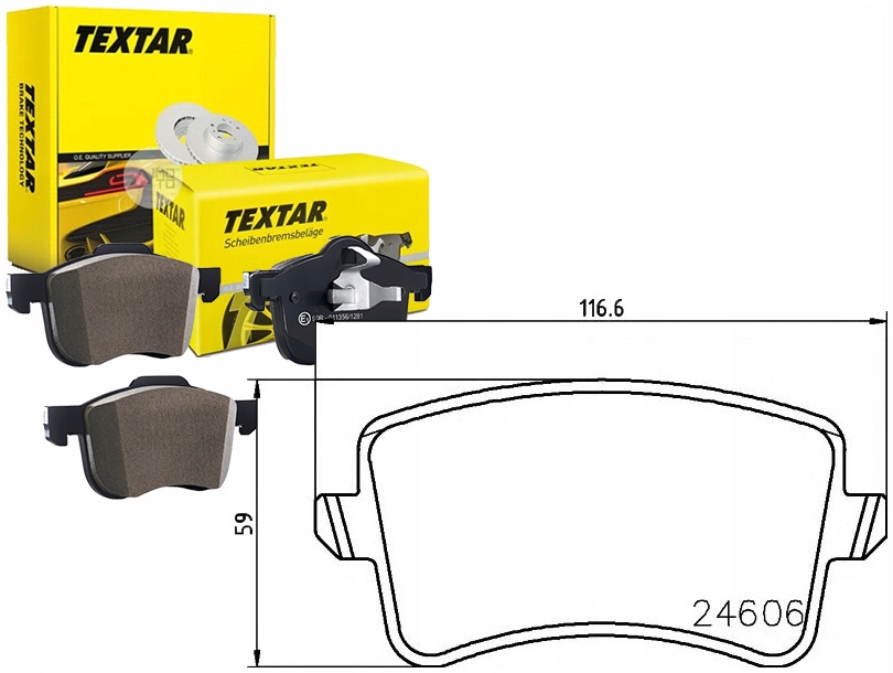 Sada Brzdových Destiček Textar