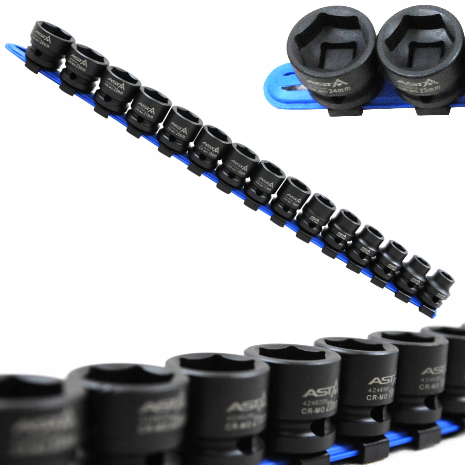 

Udarowe Klucze 1/2 Nasadki Krótkie 10-24mm A-SS151