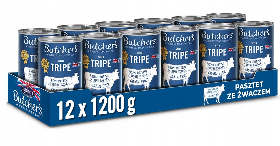 Butchers Original Tripe Mix, karma mokra dla psa ze żwaczem 12 x 1200g