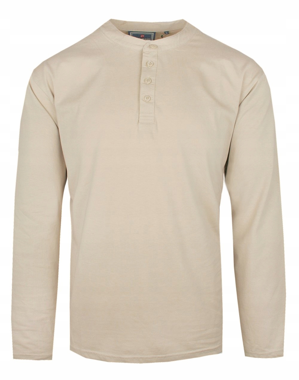 Tričko s dlouhým rukávem, výstřih na Knoflíky Pako Jeans béžová XL