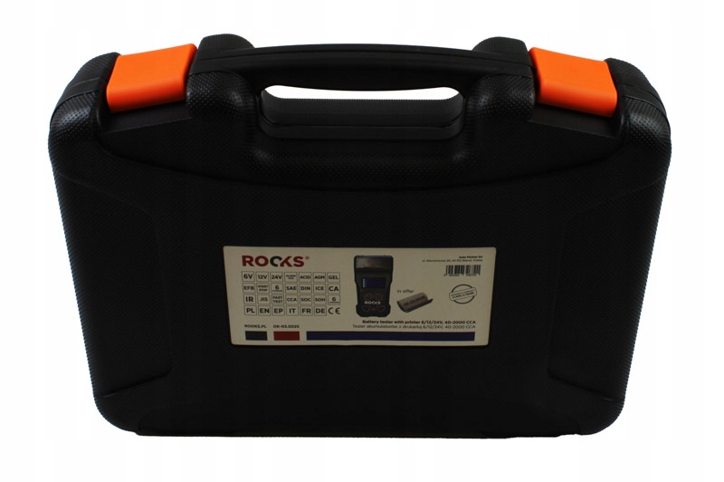 Rooks Tester Batérií S Tlačiarňou 6/12/24V, 40-2000 Cca,