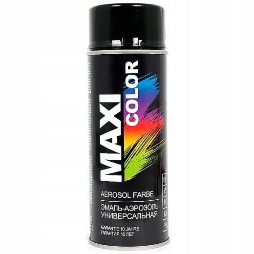 Maxi Color Lakier Spray Połysk Ral 9005 Czarny połysk