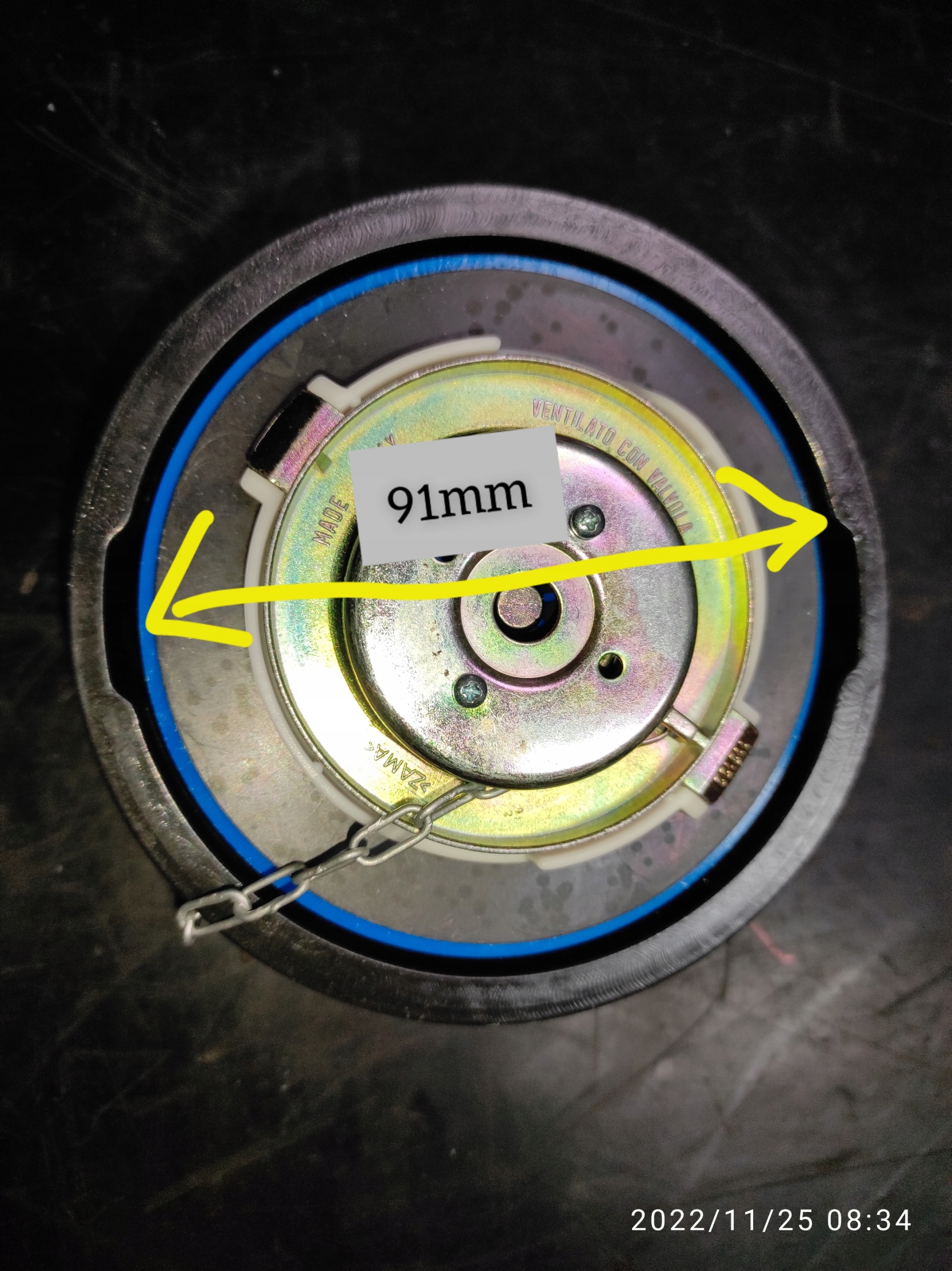 Korek wlewu paliwa Fi78/86x2 IVECO STRALIS