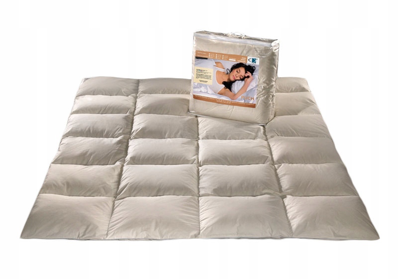 Přikrývka Puch 140x200 ekri péřová celoroční 1500 g Amw